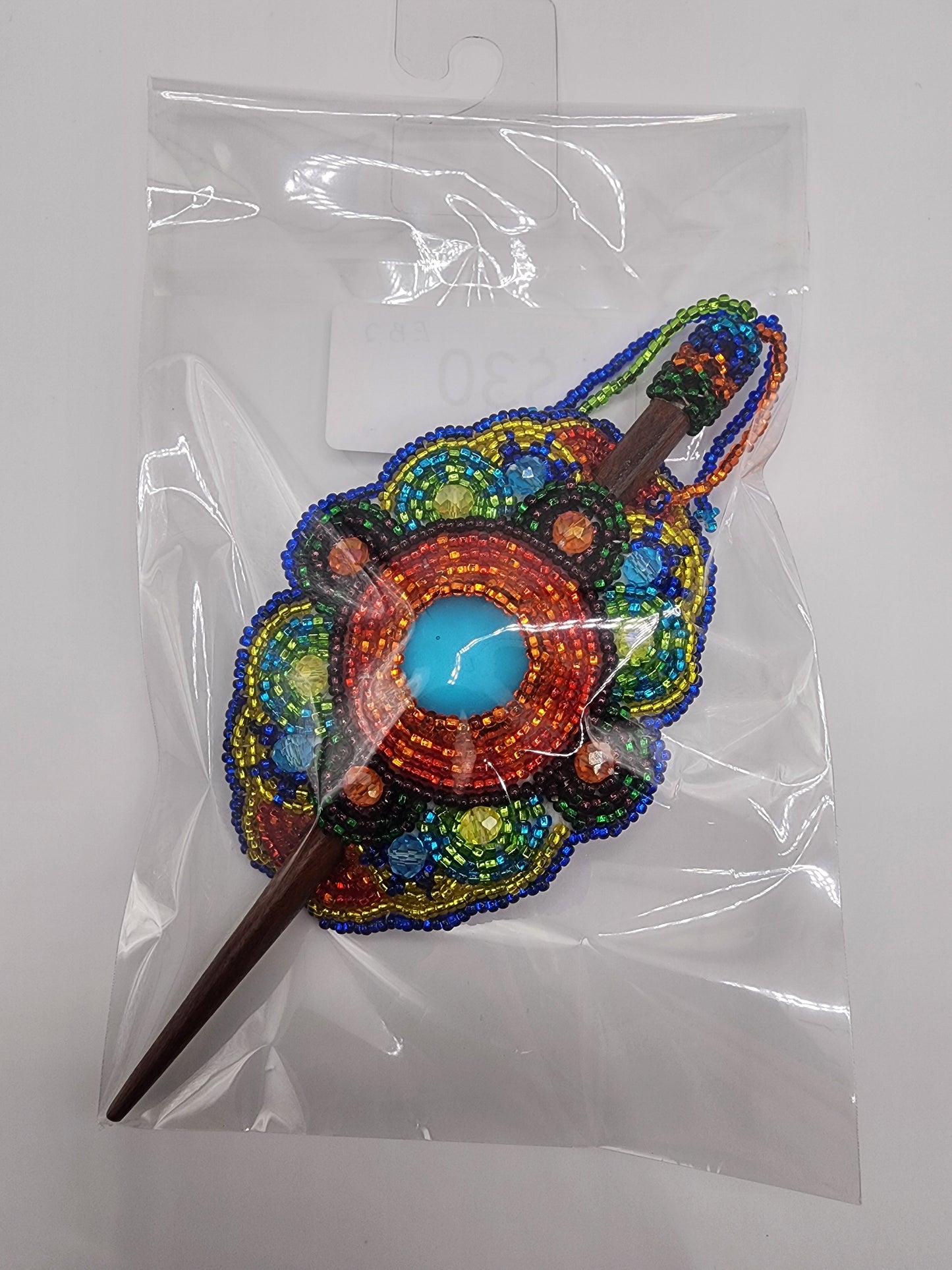 Large - Beaded - Stick Hair Clips - Assorted Colours