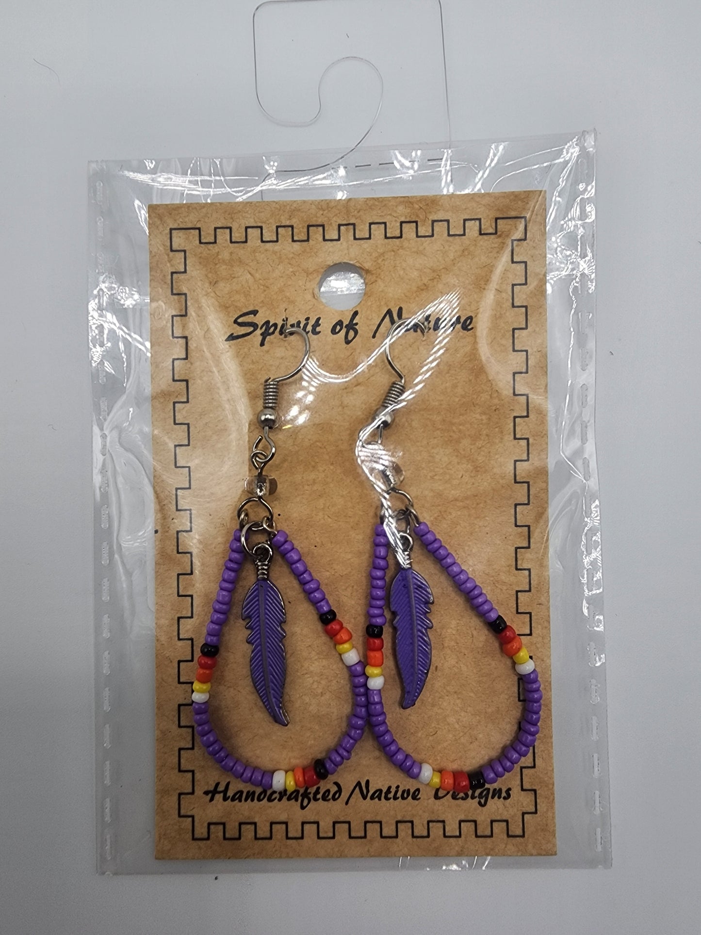 Hoop - Beaded Earrings - Assorted Colours