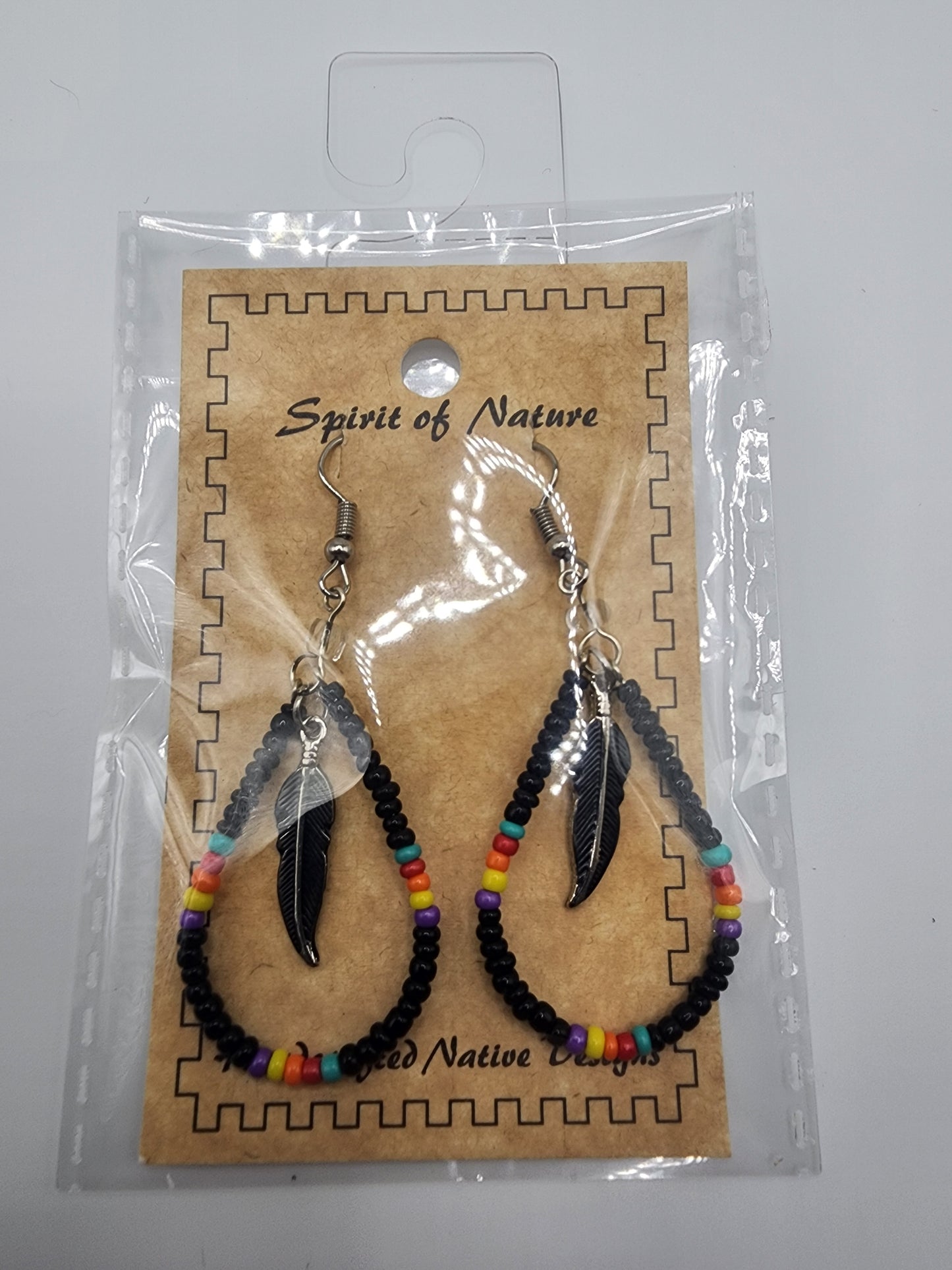 Hoop - Beaded Earrings - Assorted Colours