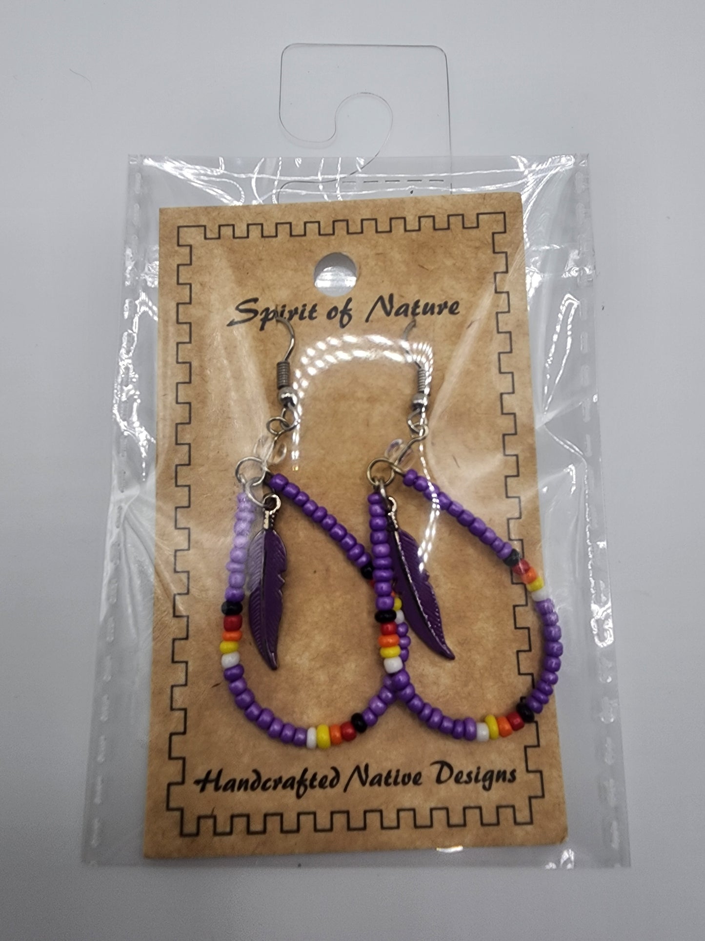 Hoop - Beaded Earrings - Assorted Colours