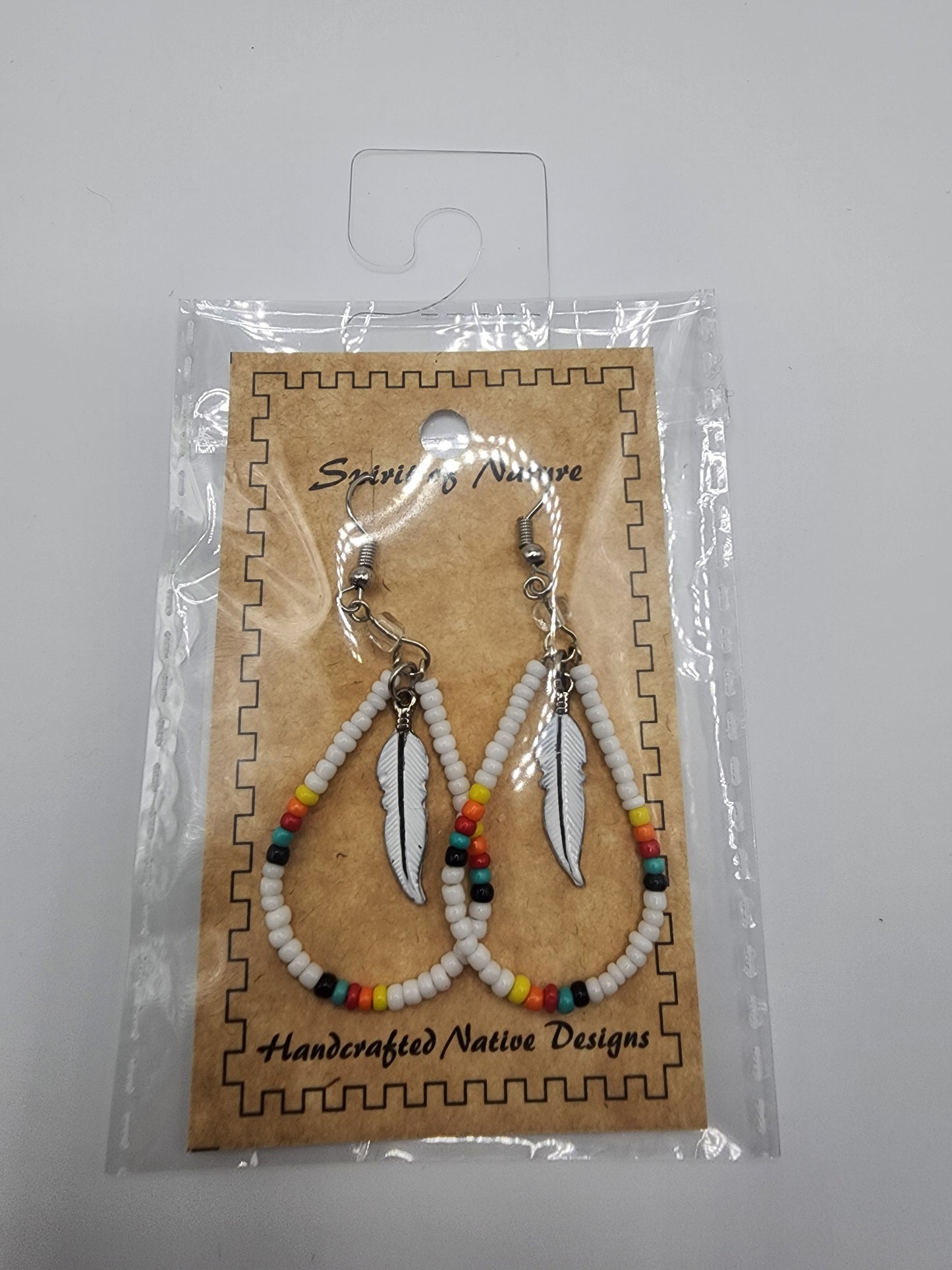 Hoop - Beaded Earrings - Assorted Colours