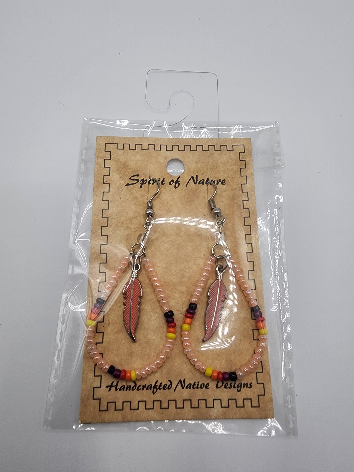 Hoop - Beaded Earrings - Assorted Colours