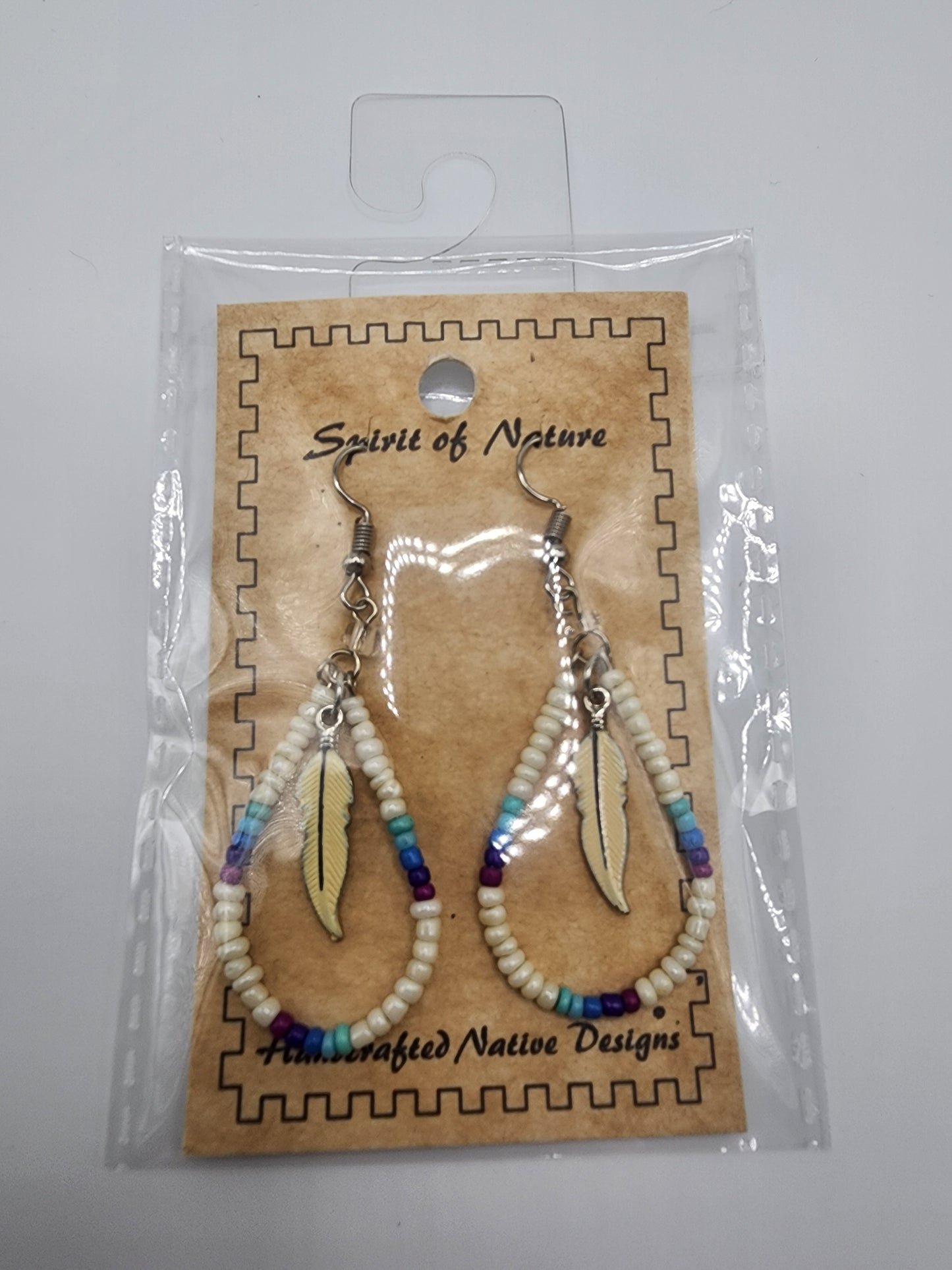 Hoop - Beaded Earrings - Assorted Colours