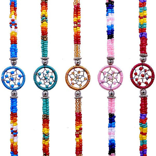 Dream Catcher - Beaded Multi Strand - Bracelets - Assorted Colors