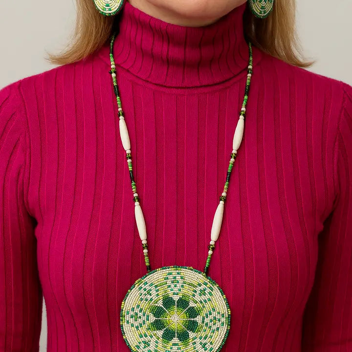 4" Grüne Blumenmedaille