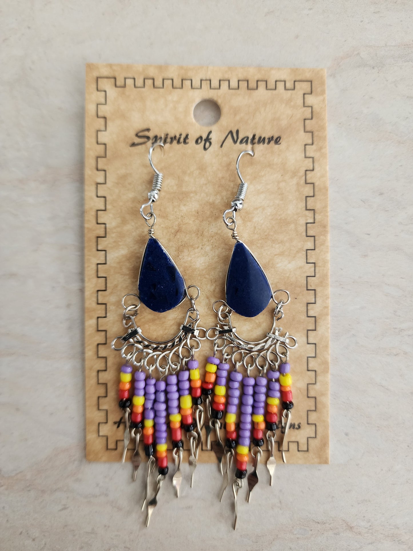 Beaded - Dangle - Earrings - Assorted Colours