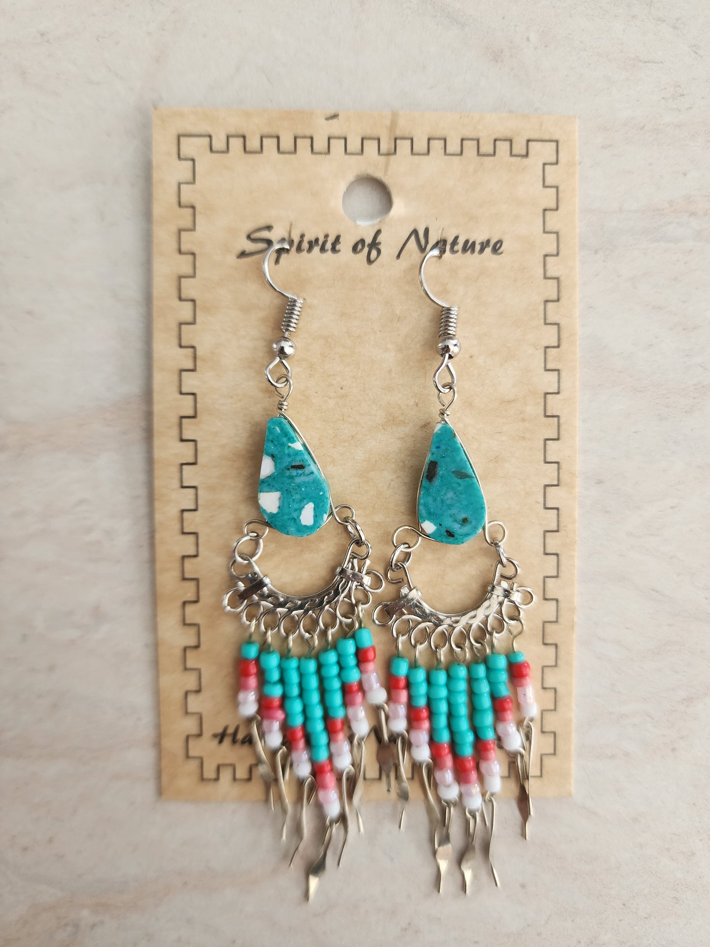 Beaded - Dangle - Earrings - Assorted Colours