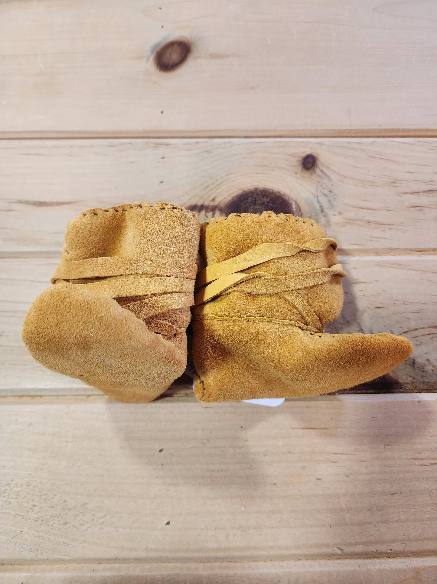 Leather Seude Moccasin Wraps Size 5