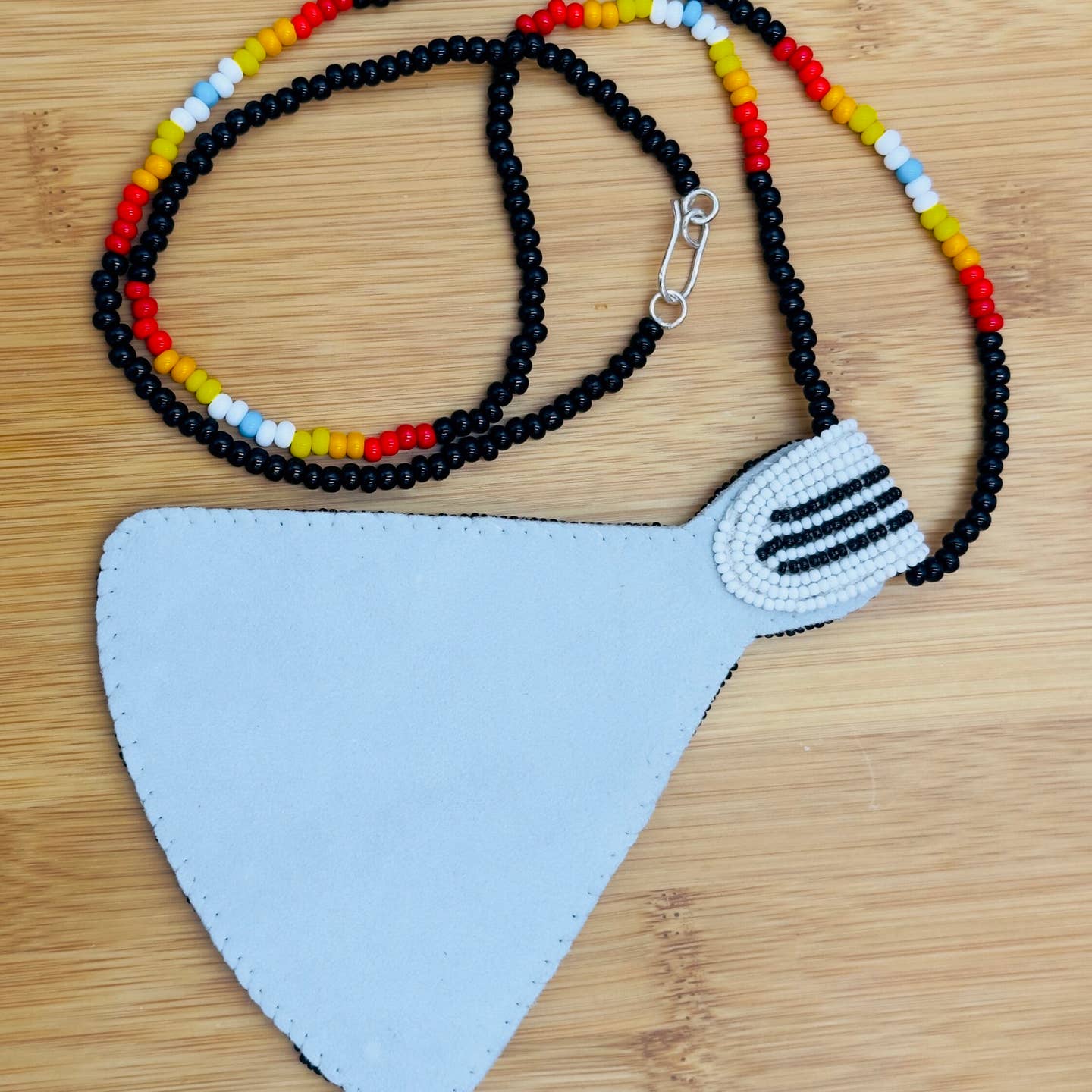 Beaded - Tepee - Multicolor Necklace Earrings Set