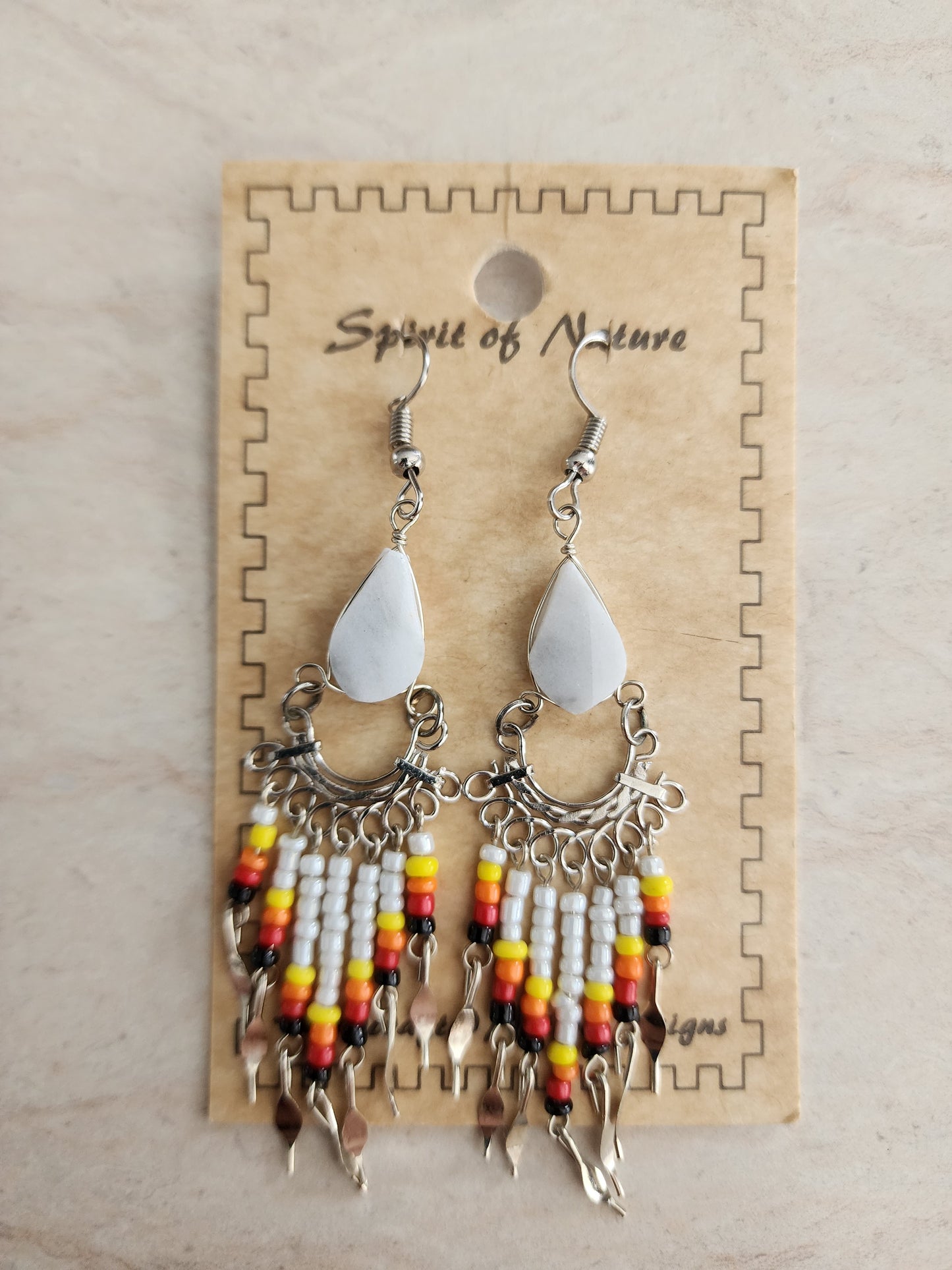 Beaded - Dangle - Earrings - Assorted Colours