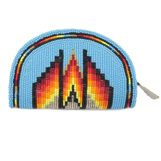Beaded - Cyan - Coin Purse