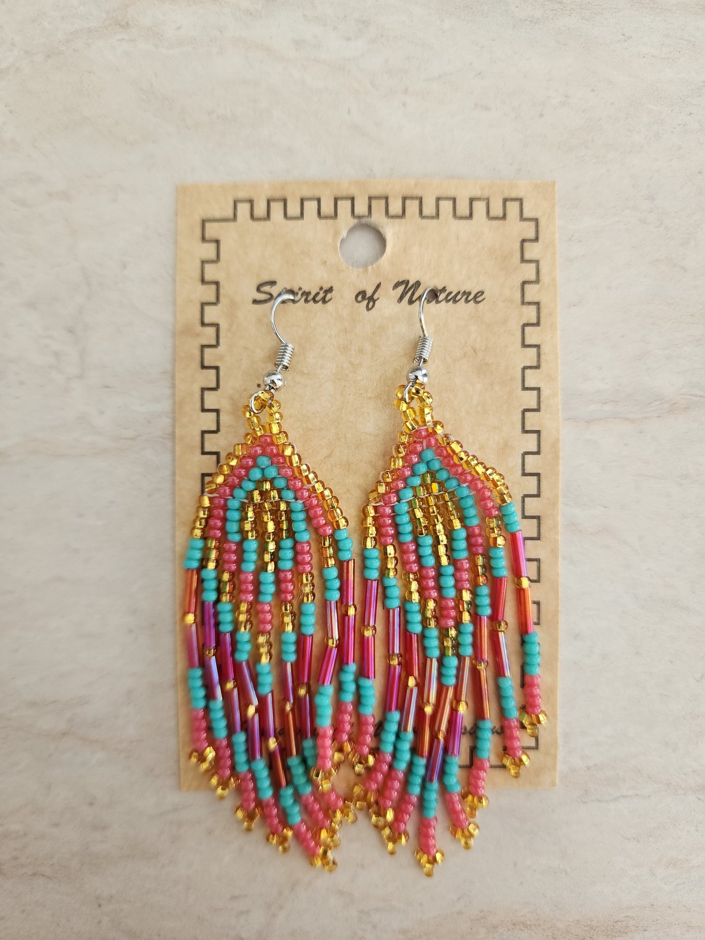 Beaded - Dangle Earrings - Assorted Colours