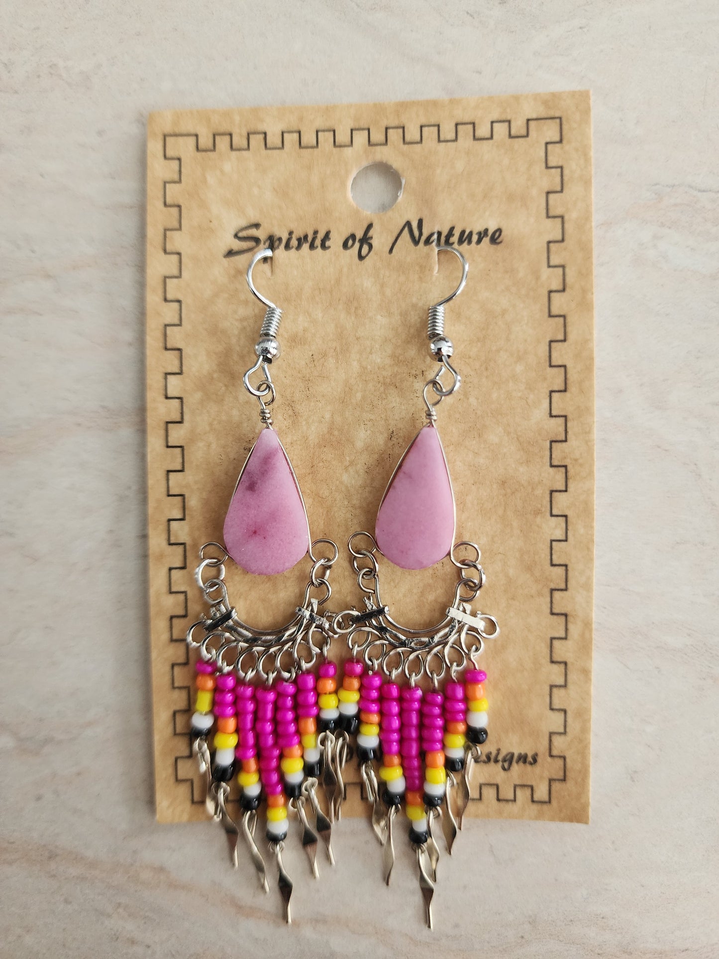 Beaded - Dangle - Earrings - Assorted Colours