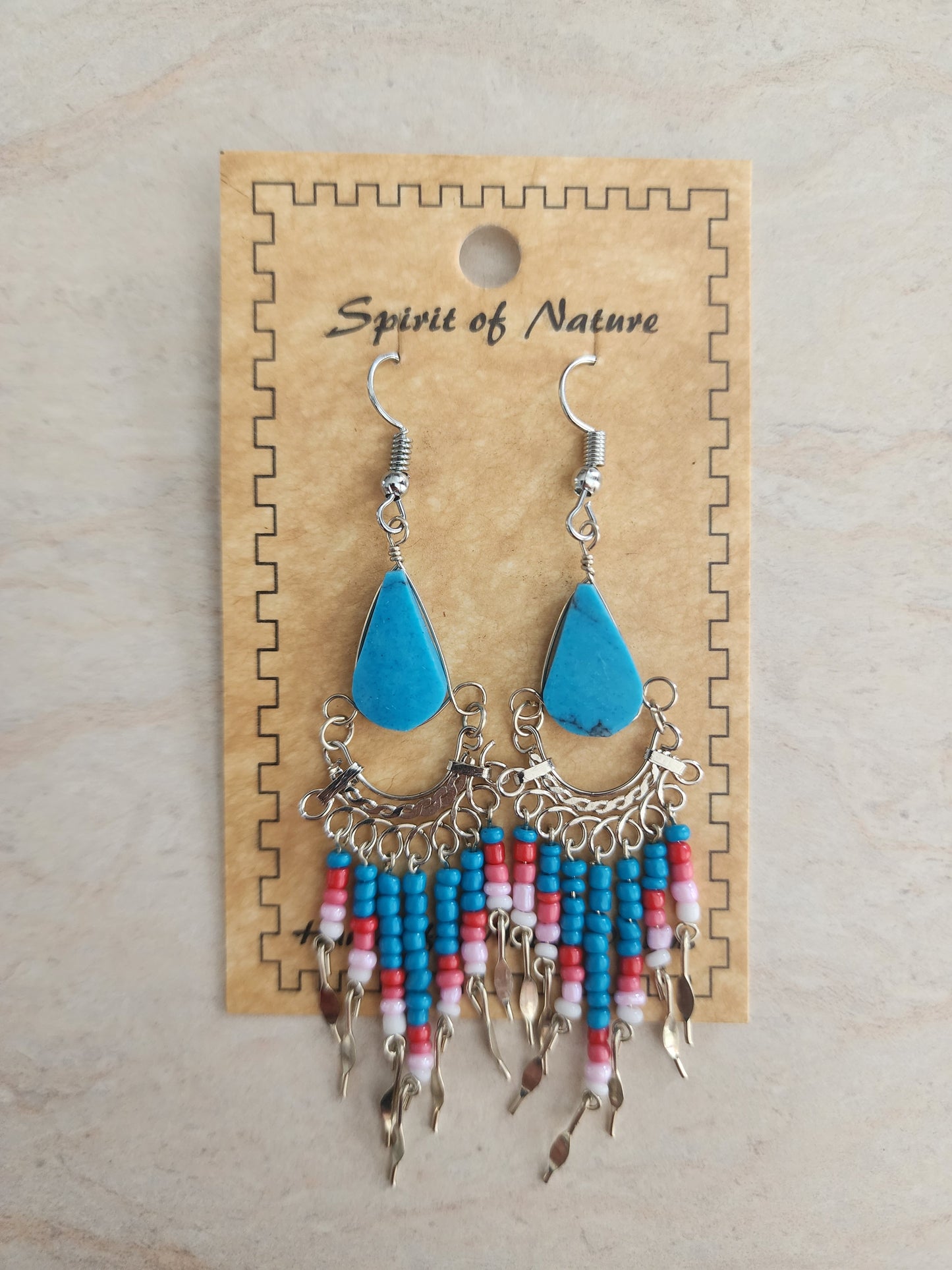 Beaded - Dangle - Earrings - Assorted Colours