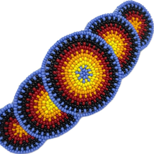 Handmade - Beaded Multicolor Barrette - French Clip