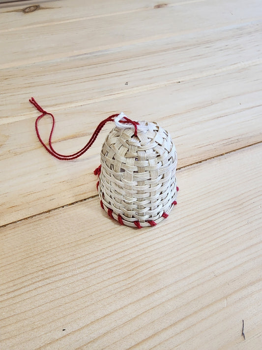 Super Mini - Ash Basket Bell - with Woven Red Twine