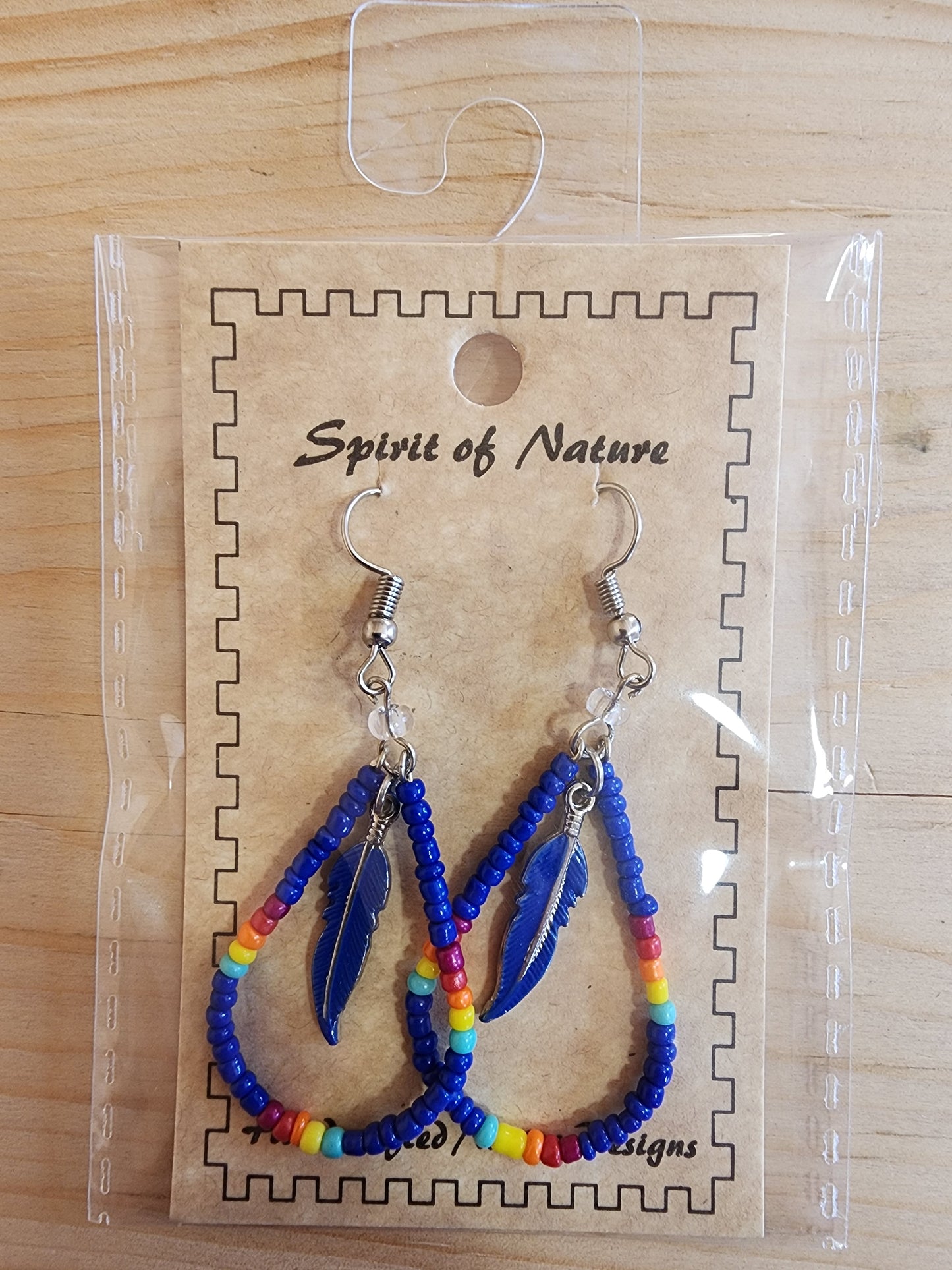 Hoop - Beaded Earrings - Assorted Colours