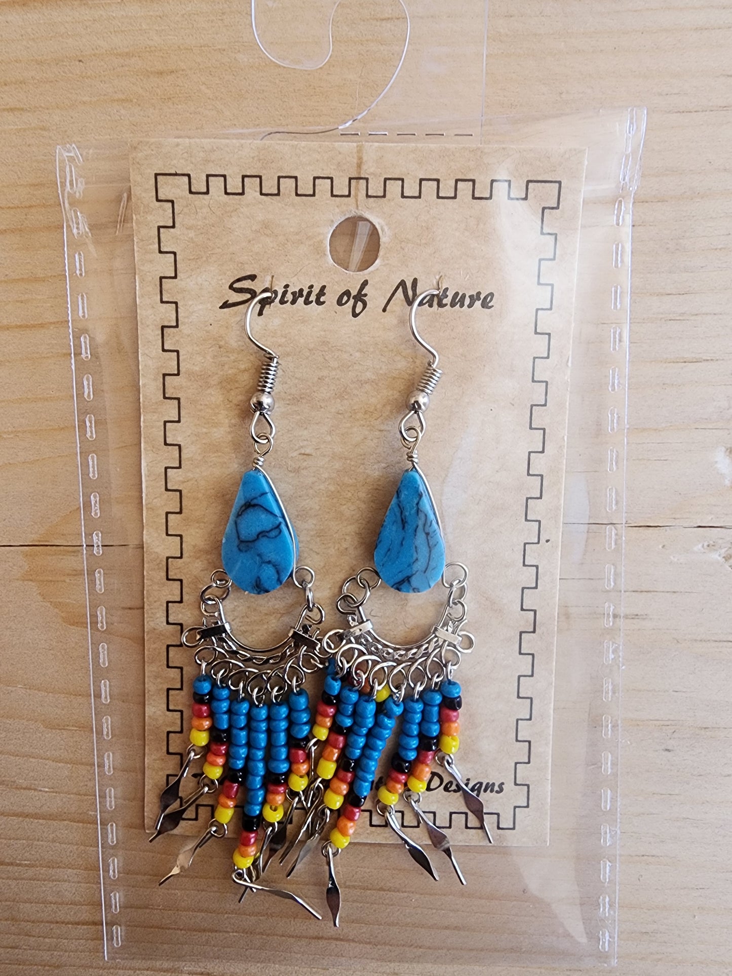 Beaded - Dangle - Earrings - Assorted Colours