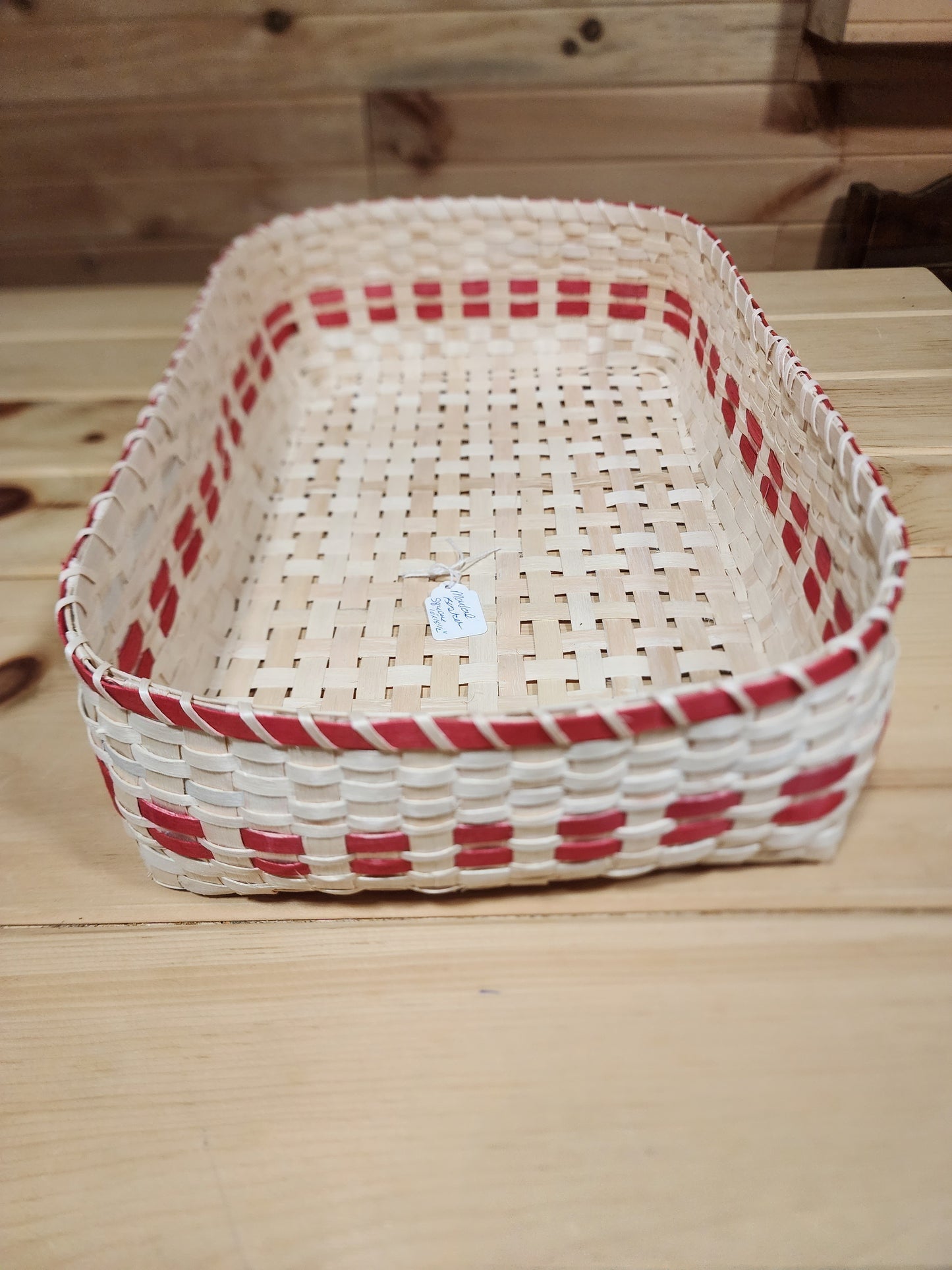 XL - Ash Basket - with Red Dye Design