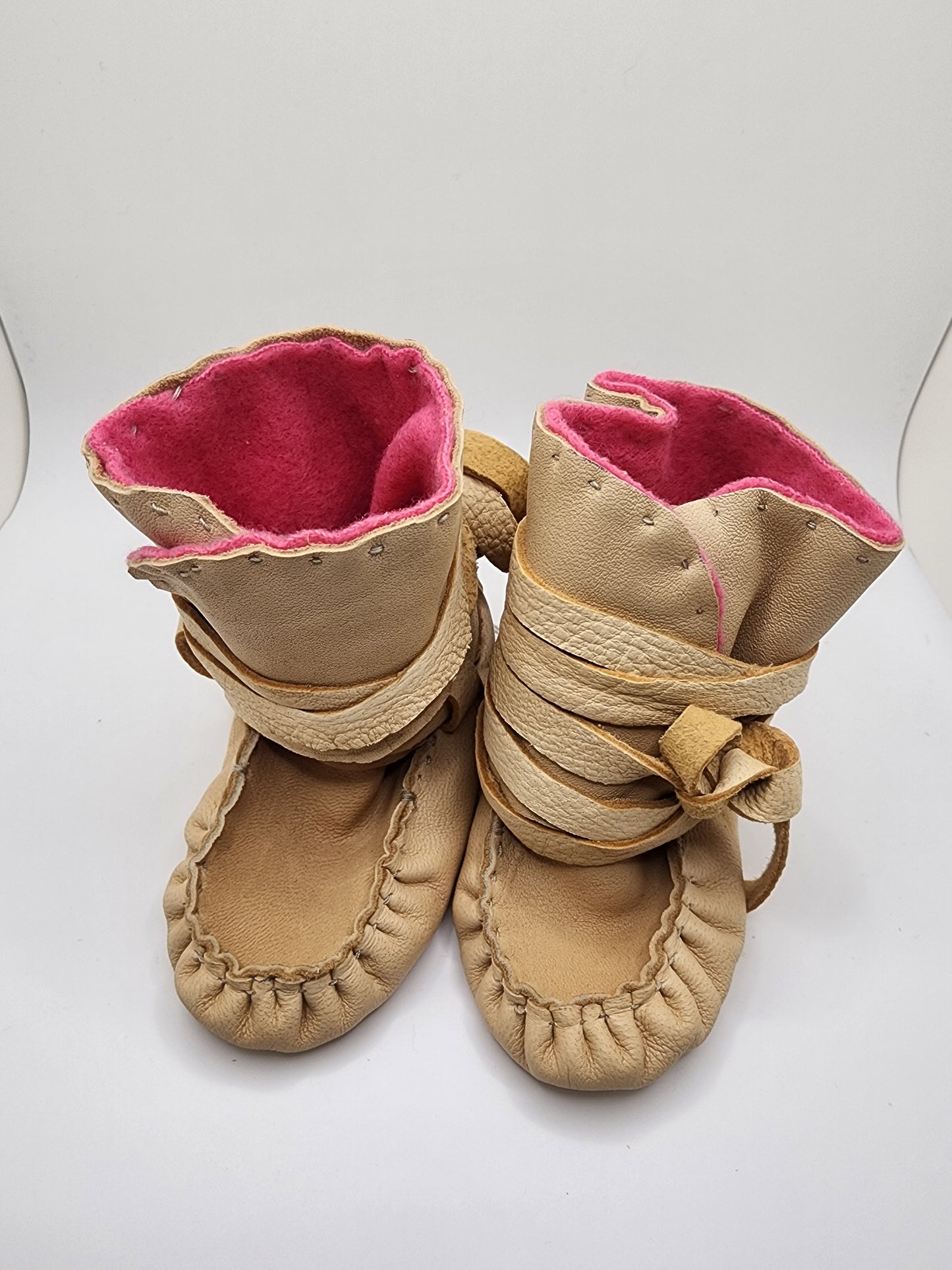 Leather Moccasin Wraps - Size 3.5(U.S)