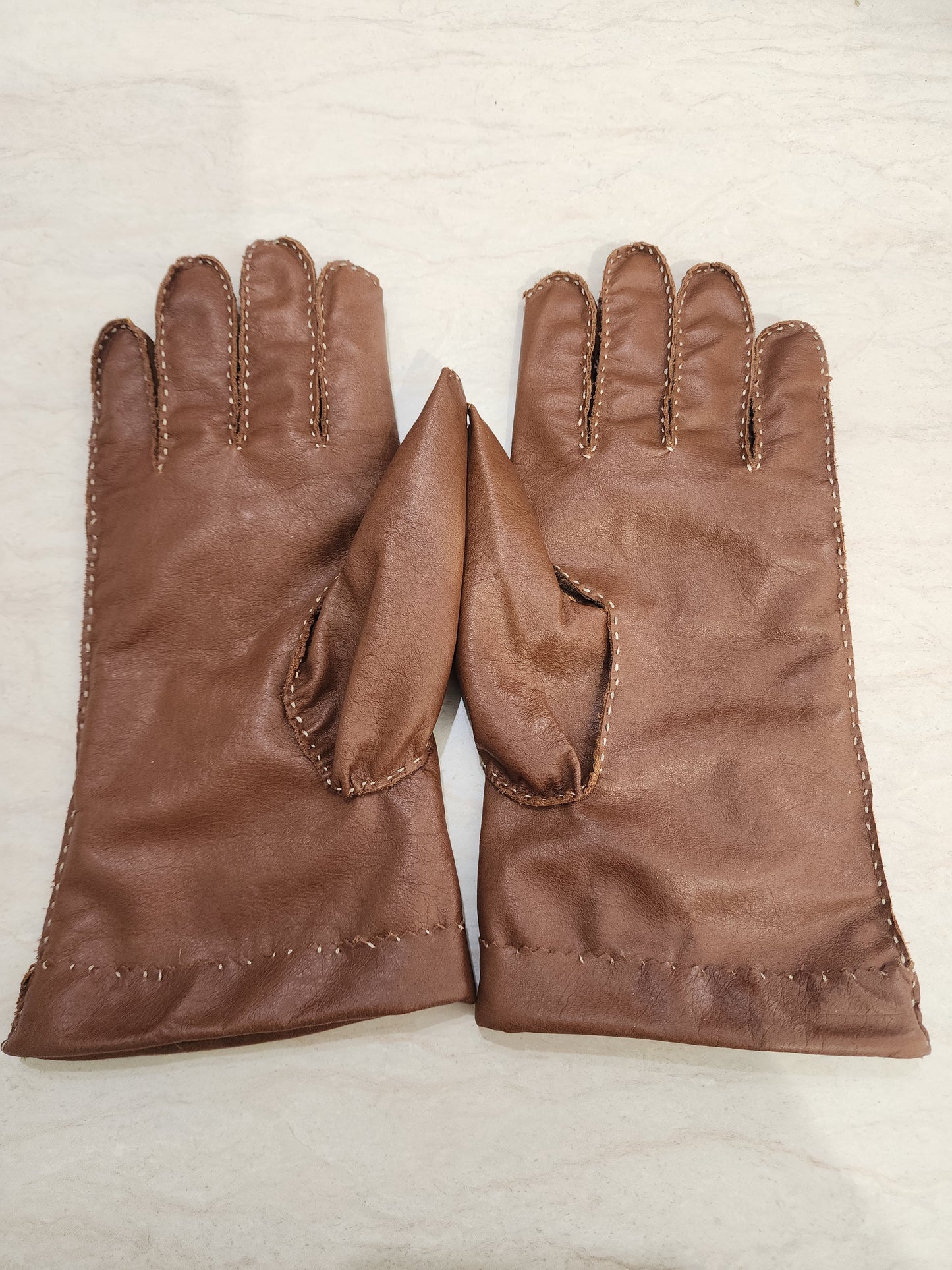 Handcrafted Leather Gloves - Large Size - Mens