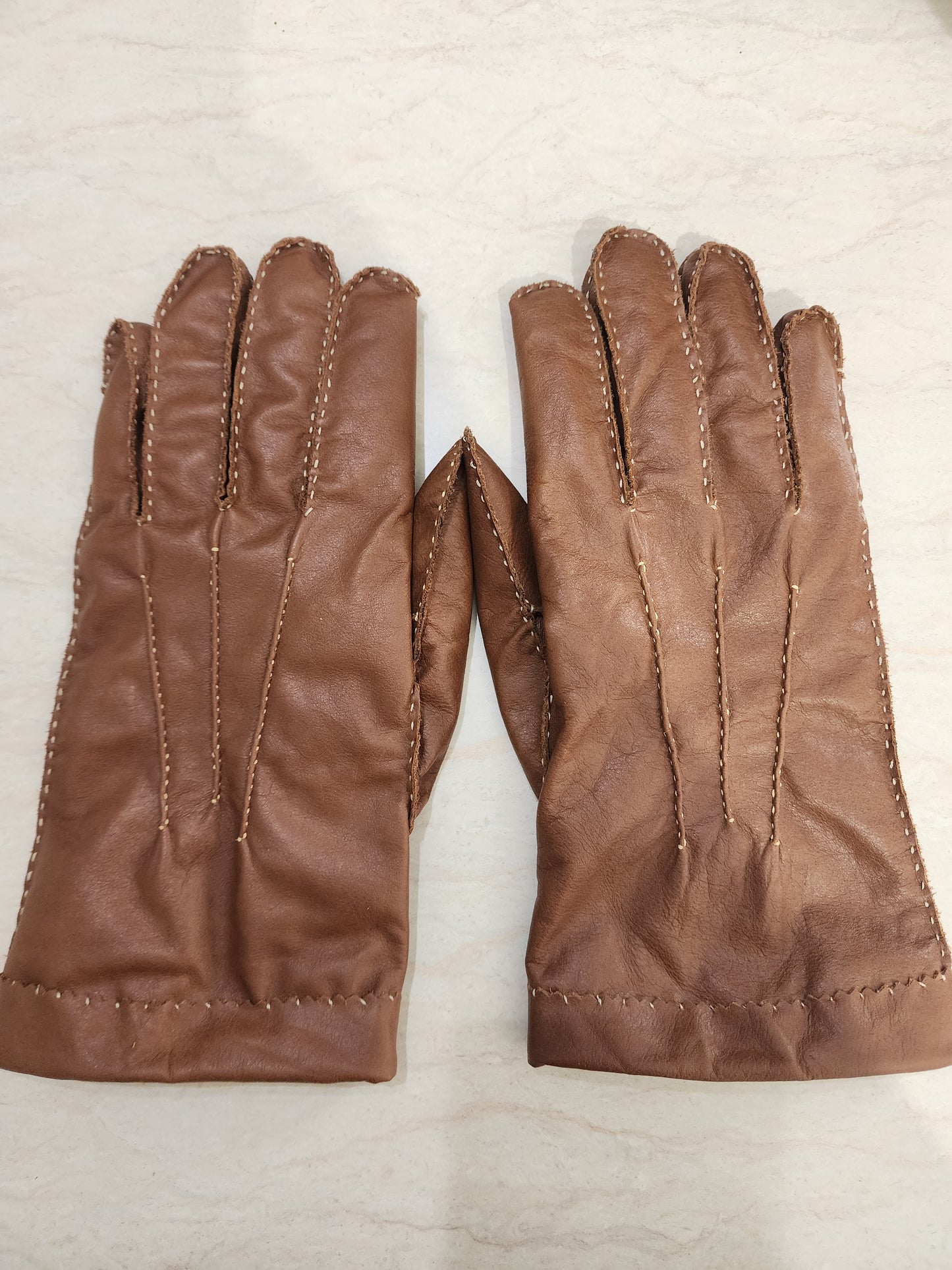 Handcrafted Leather Gloves - Large Size - Mens