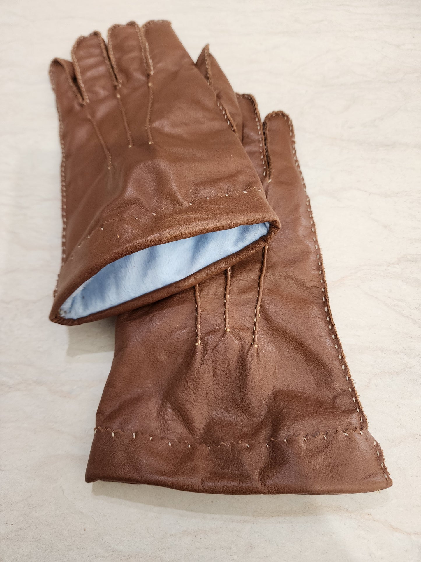 Handcrafted Leather Gloves - Large Size - Mens