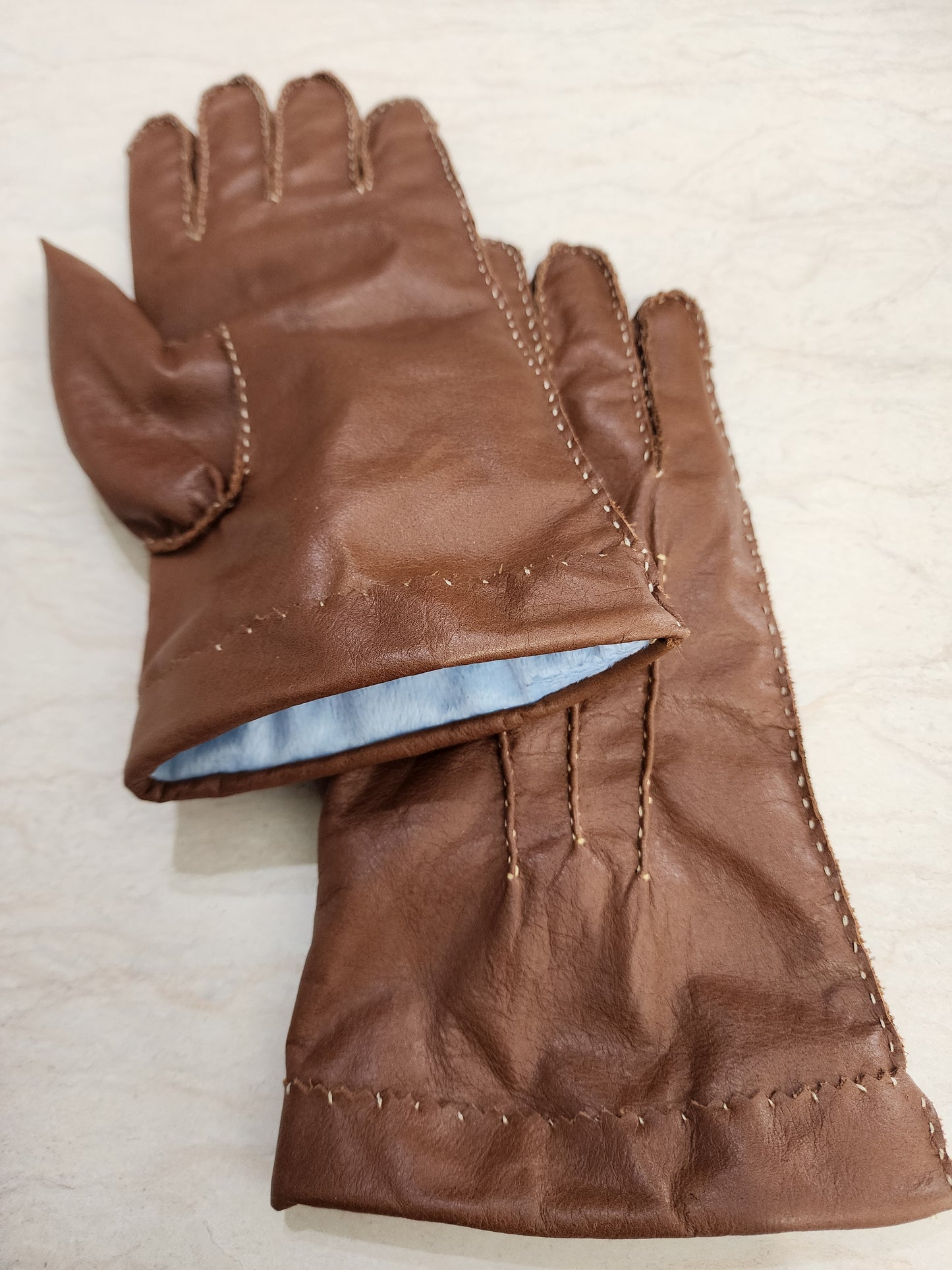 Handcrafted Leather Gloves - Large Size - Mens