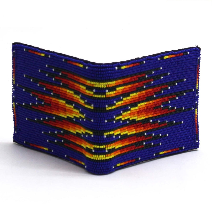 Beaded Leather Wallet Assorted Colors
