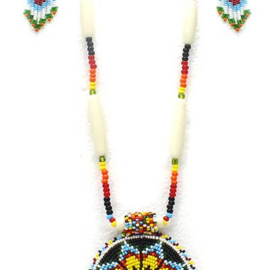 Beaded - Yellow Long Star - Medallion