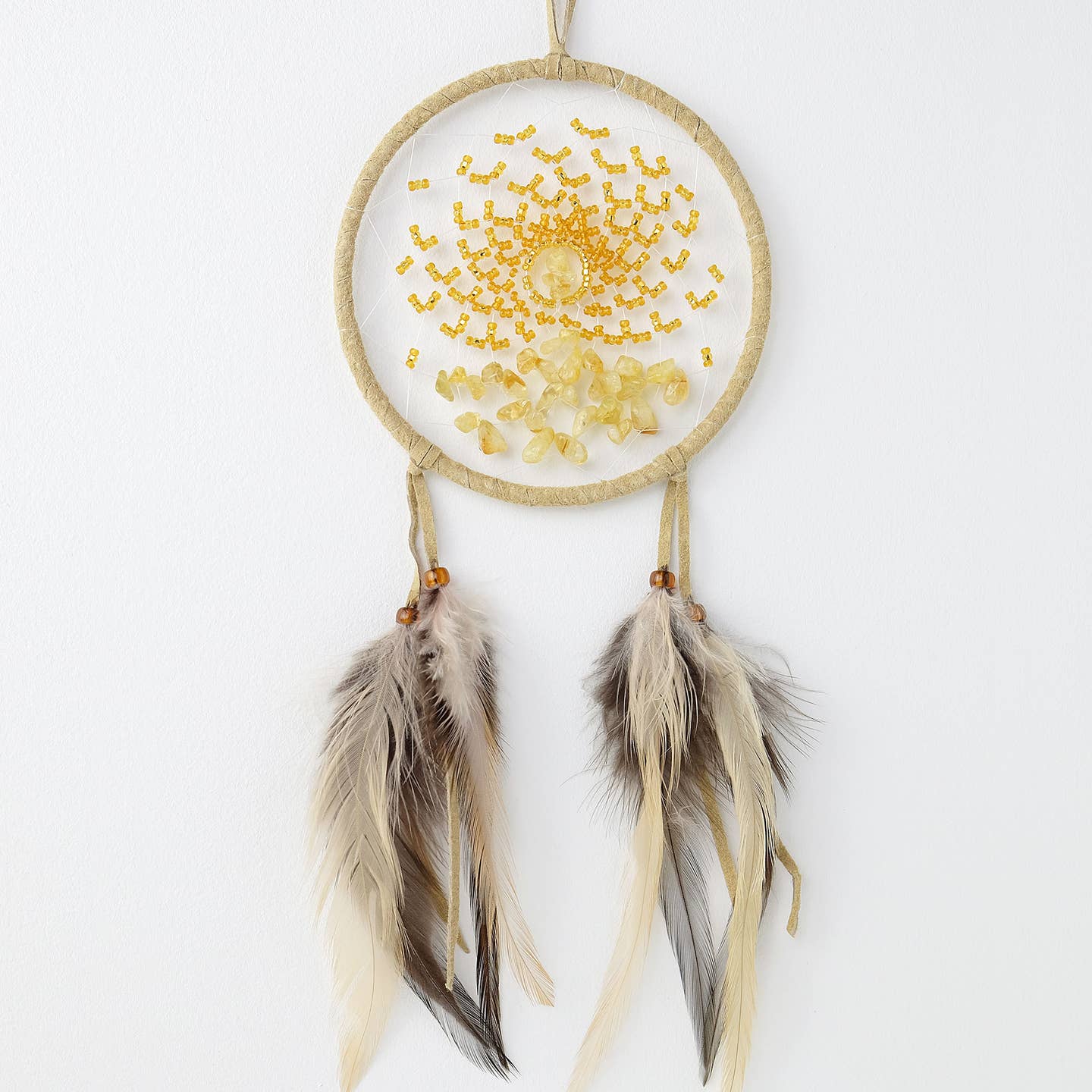 4" Energy Flow Tan Dream Catcher