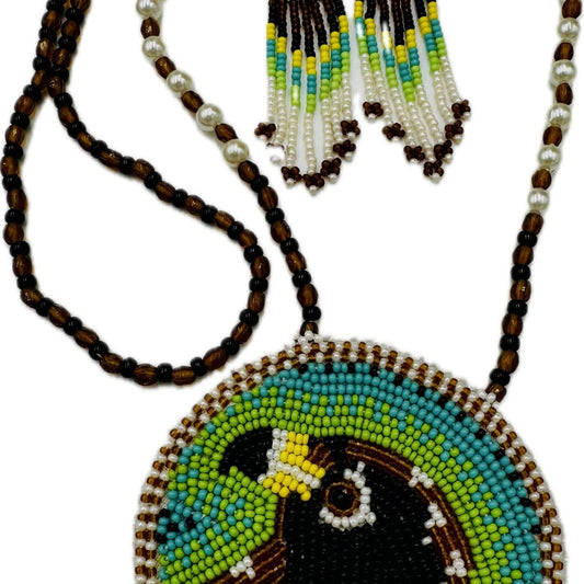 Brown Hawk Medallion