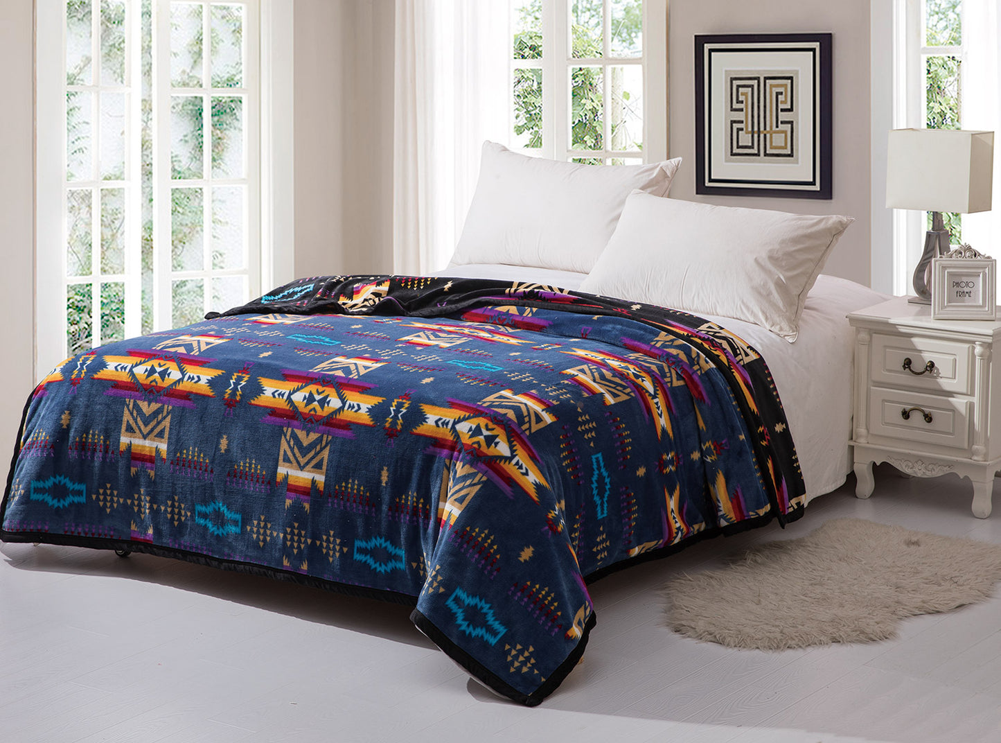 Nuna Reversible - Baby Blanket - Assorted Colors - 40" X 48"