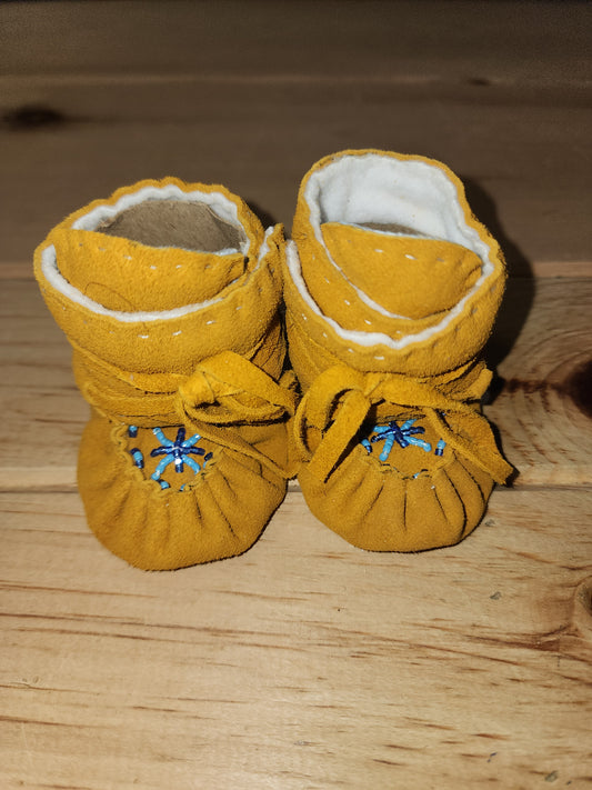 Chaussons mocassins en suède (cuir) Taille 0