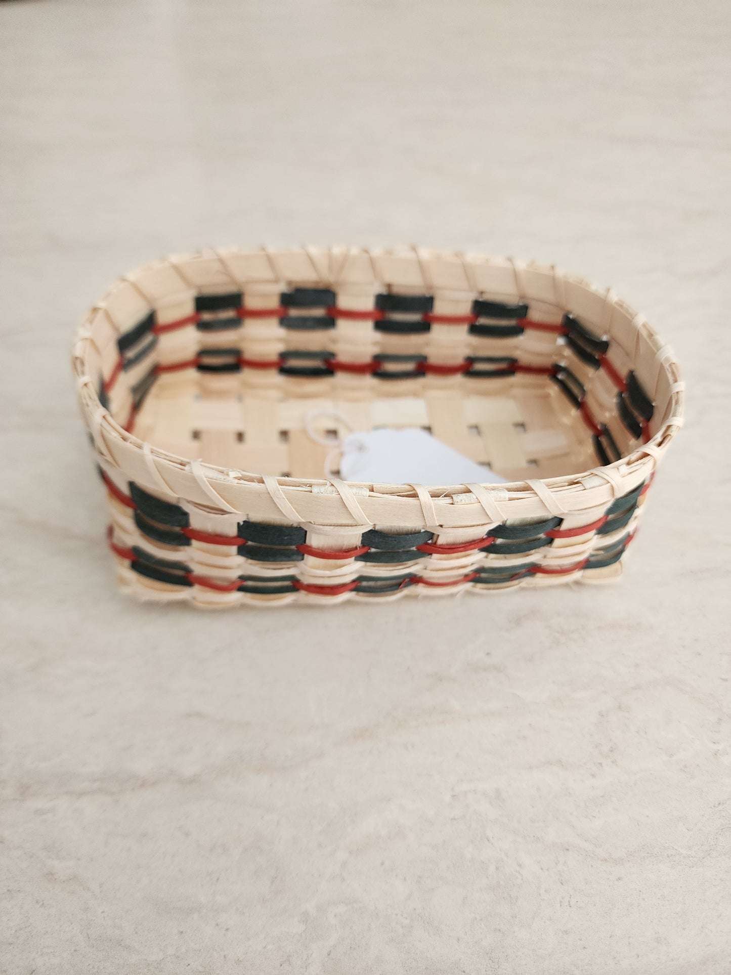 Green Red Trim Basket