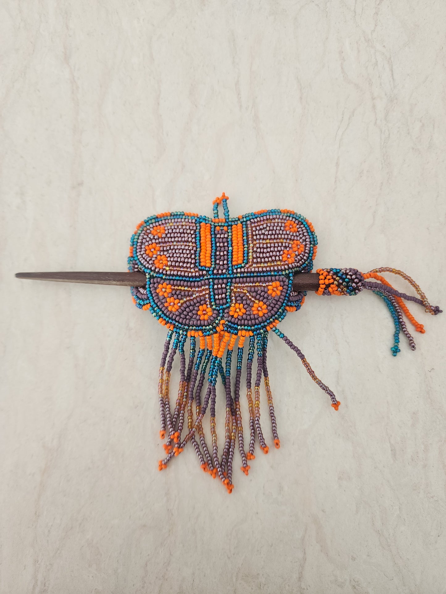 Barrette à franges papillon