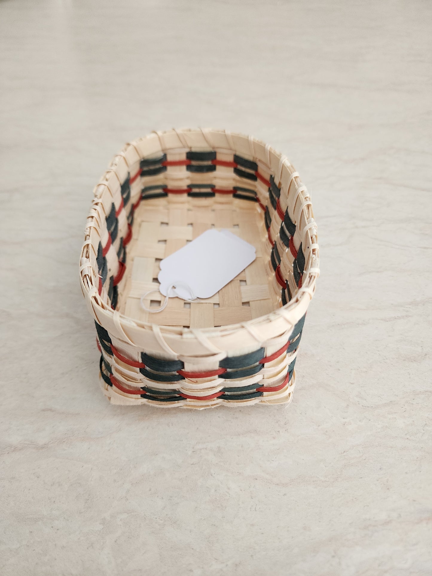 Green Red Trim Basket