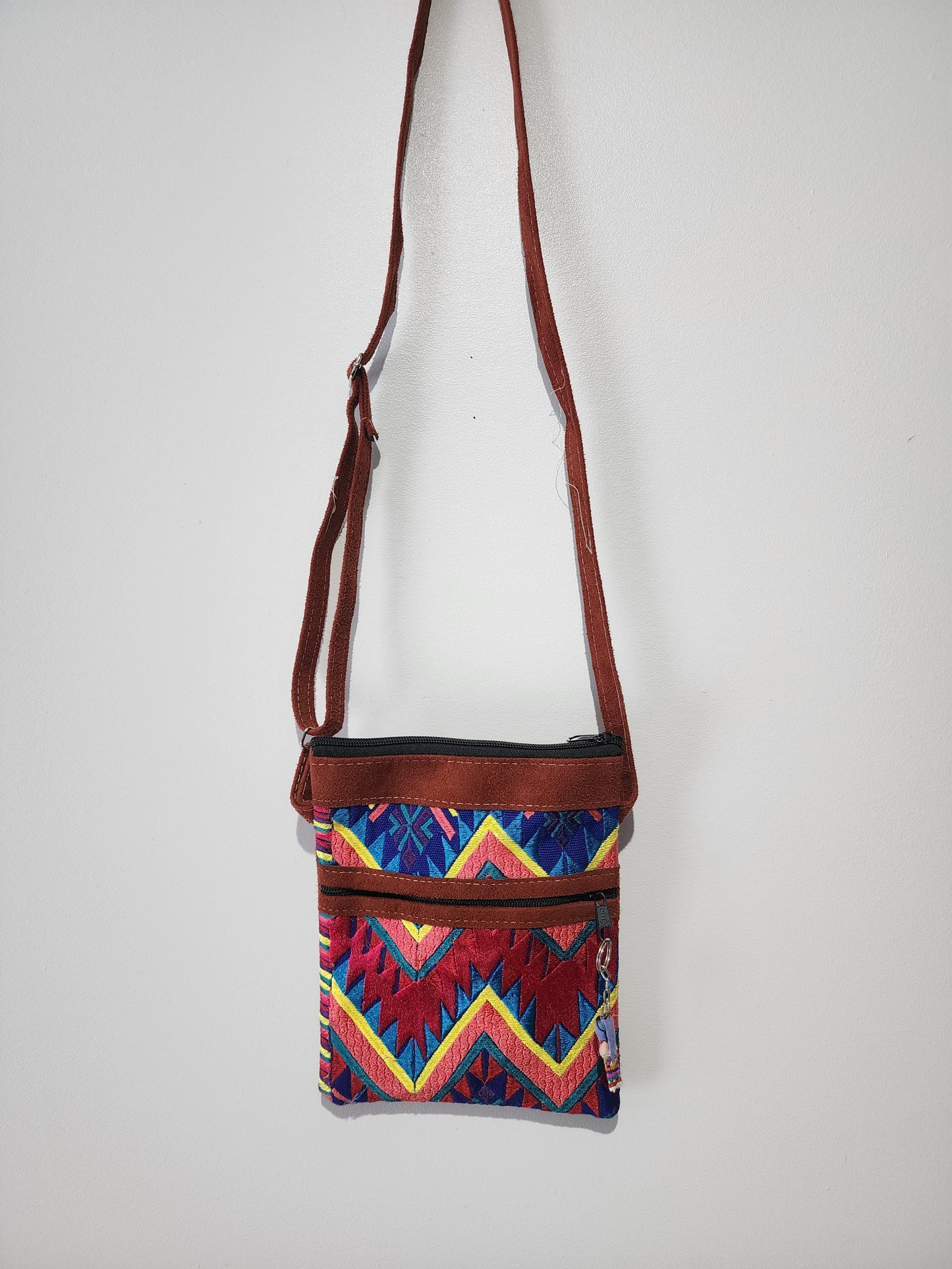 Sac bandoulière en cuir aztèque