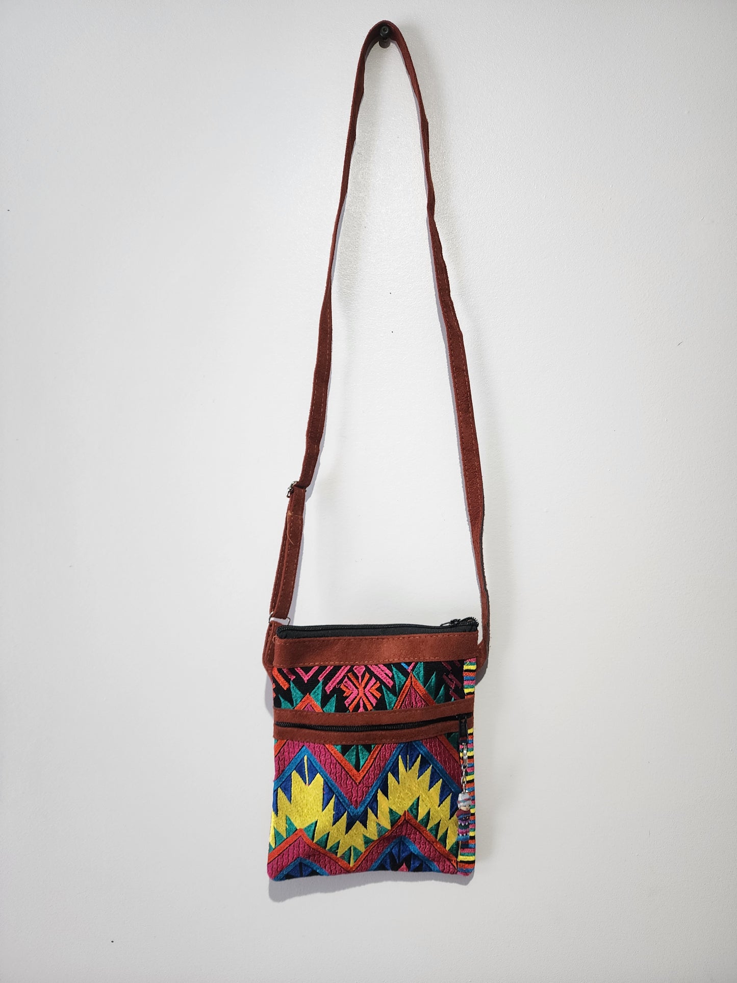 Sac bandoulière en cuir aztèque