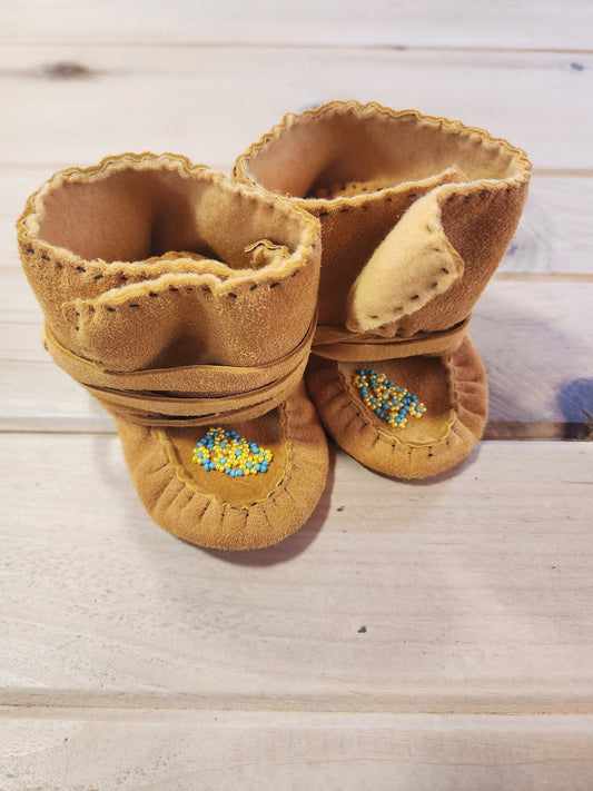 Mocassins en suède et cuir, taille 5