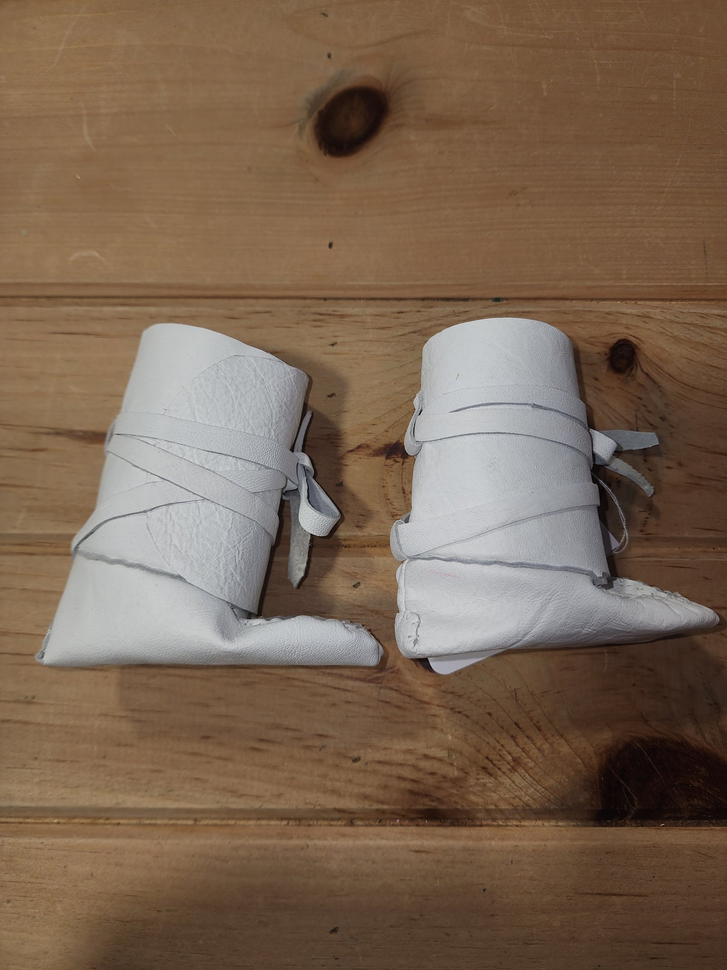 Chaussons souples en cuir blanc Taille 0
