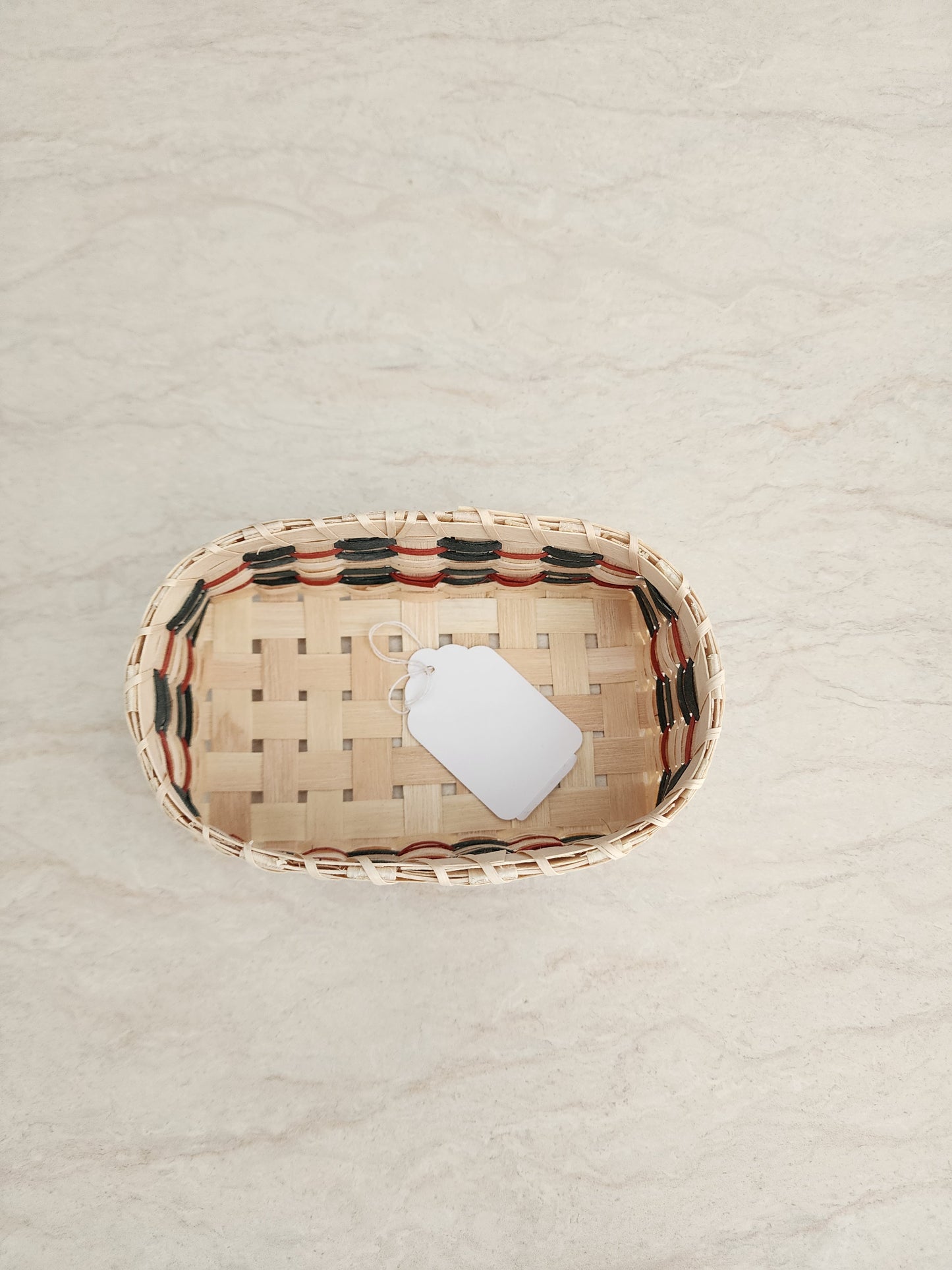 Green Red Trim Basket