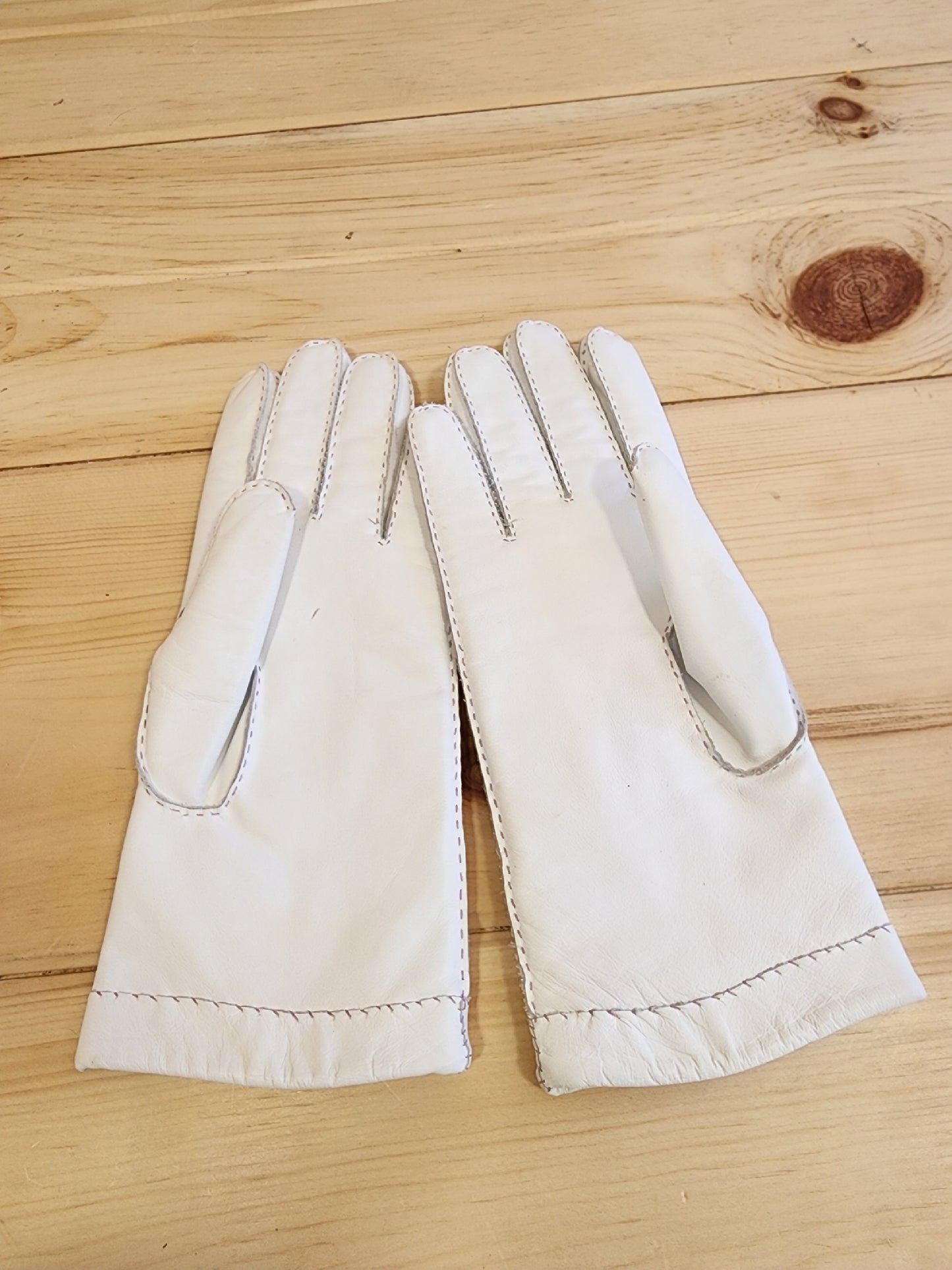 Small - White Gloves with Pink Liner