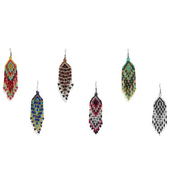 Beaded - Dangle Earrings - Assorted Colours